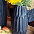 thumbnail image 6 of Iconic Scandi Ripple Vases, Set of 2, Black, Artisan Crafted, Matte, Glazed, Porcelain, Rustic Modern Style, 10.25 Inches Tall, 6 of 6