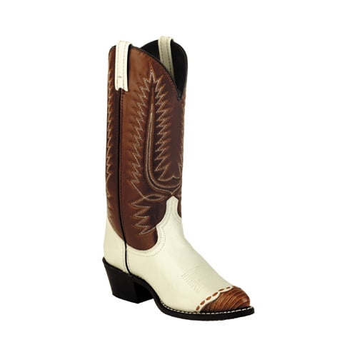 Laredo Mens Flagstaff Croc Round Toe Dress Boots Mid Calf Beige,Brown 