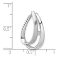 thumbnail image 4 of Real 14kt White Gold 1/20ct. Diamond Double Teardrop Slide; for Adults and Teens; for Women and Men, 4 of 4