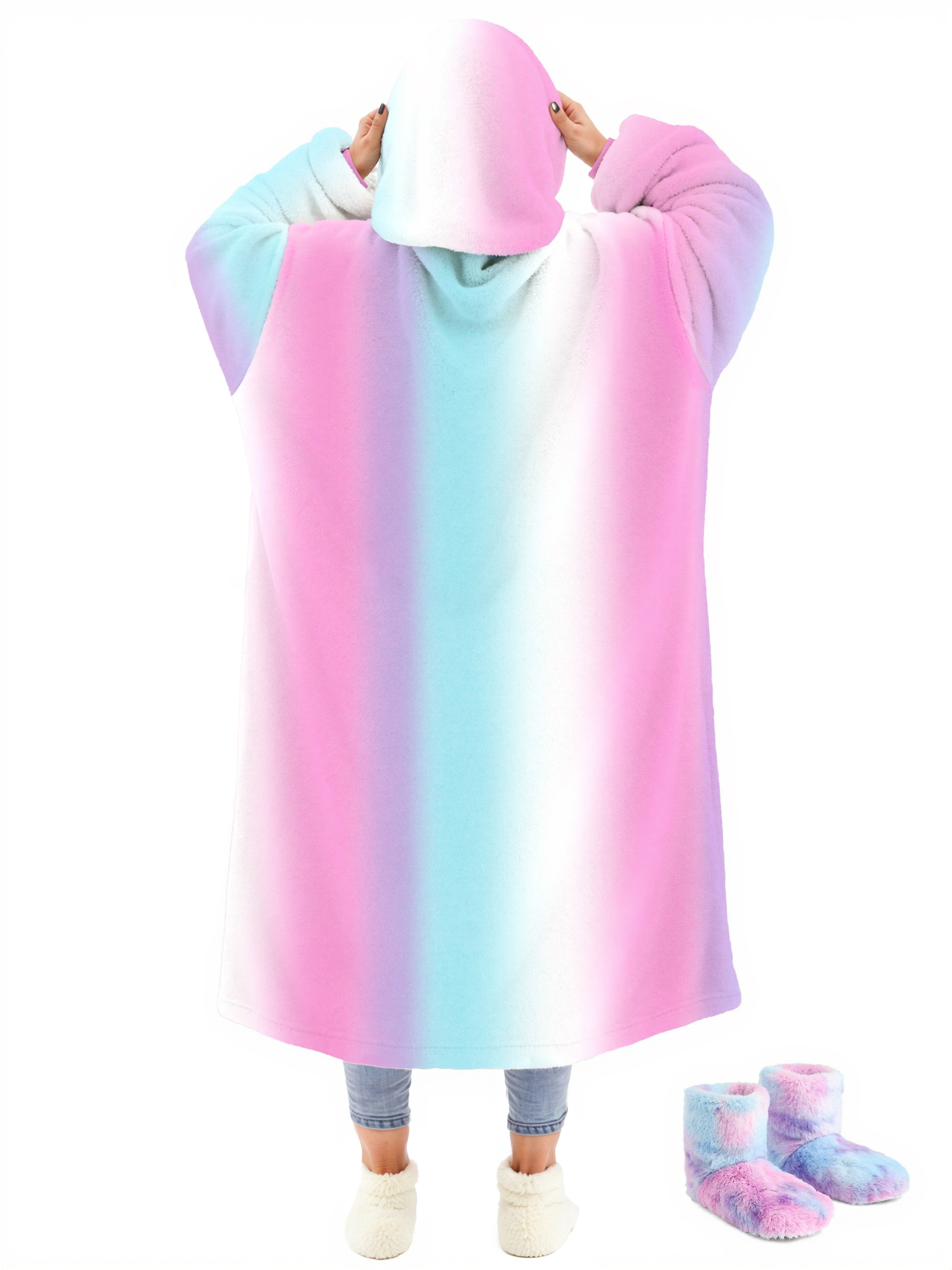 Fantaslook Wearable Blanket Hoodie Sweatshirt, Unisex photo 2