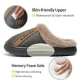 thumbnail image 2 of Ablanczoom Slippers Men Shoes: Memory Foam Winter Men Slippers Waterproof Non-Slip Warm Fuzzy Faux Fur Indoor Outdoor, 2 of 6