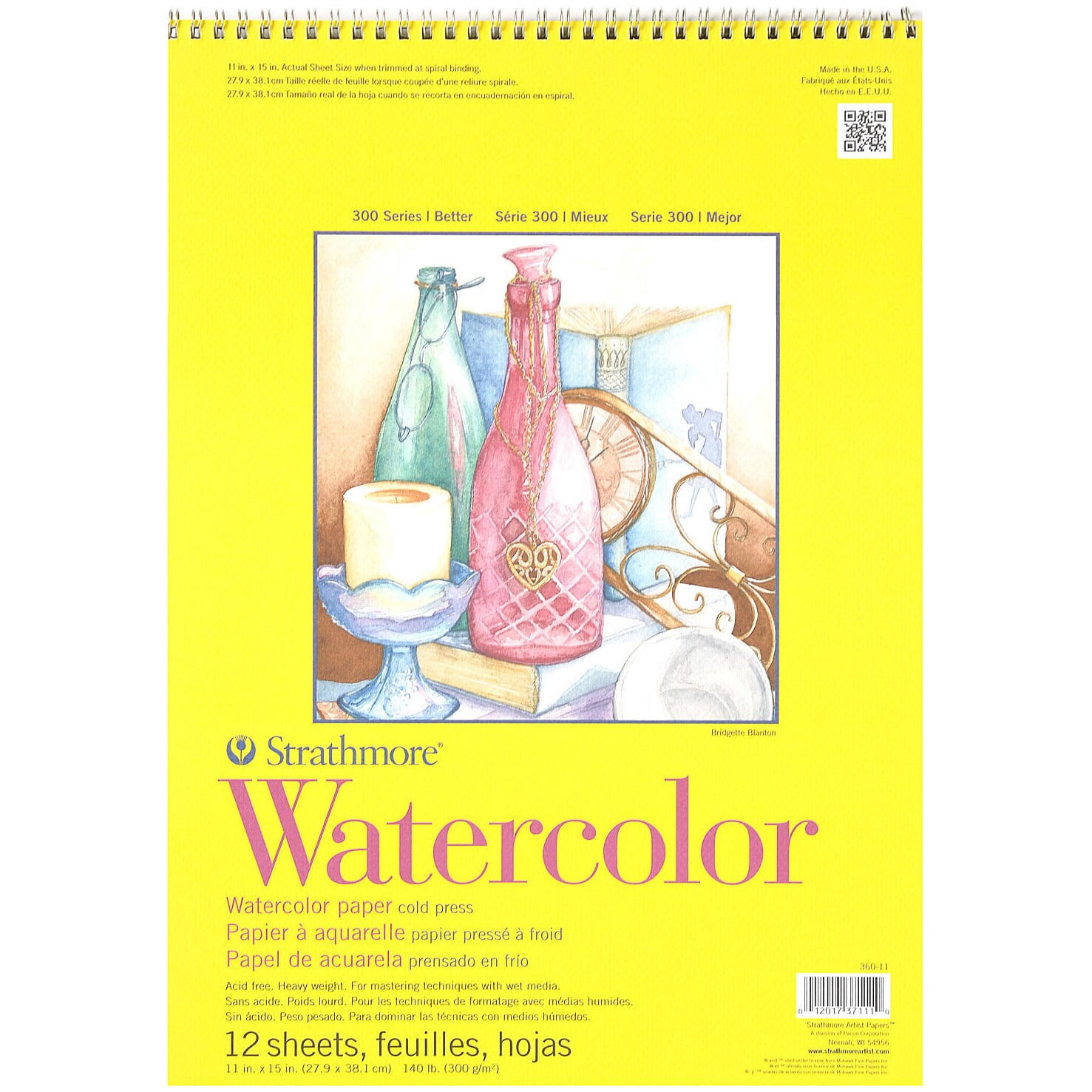 300 Series Watercolor Paper 11 in. x 15 in., pad of 12 wire bound (pack of 2)