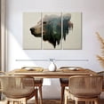 thumbnail image 3 of Elephant Stock Pacific Northwest Black Bear Wall Art - Horizontal Multi Panel Canvas - Living Room Wall Decor - Animal Multi Panel - Teal And Brown Decor By Davies Babies - 57" x 36", 3 of 8