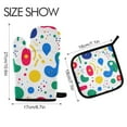 thumbnail image 2 of Yayeee Oven Mitts and Pot Holder Set of 2 Heat Resistant Kitchen Gloves Baking Hot Pad, Colorful Round, 2 of 5
