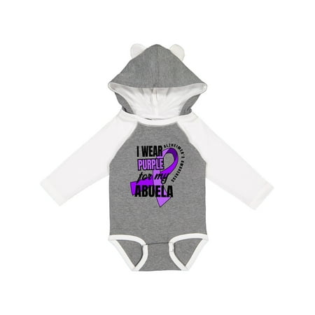 

Inktastic Alzheimers Awareness I Wear Purple For My Abuela Gift Baby Boy or Baby Girl Long Sleeve Bodysuit