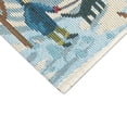 thumbnail image 2 of ESENCIA Indoor/Outdoor Power Loomed Latex Back Non Slip Mat - Transitional Whimsical Nature Colorful (Gone Skating Blue) (2' x 2'10"), 2 of 5
