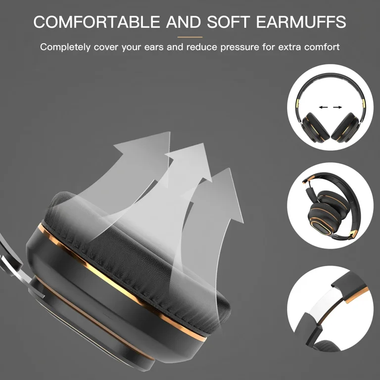 STONEGO Bluetooth Folding Headphones - Over-ear Wireless STONEGO Bluetooth Folding Headphones - Over-ear Wireless
