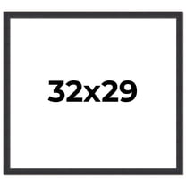 32x29 Frame Black Real Wood Picture Frame Width 1.25 Inches | Interior Frame Depth 0.5 Inches |
