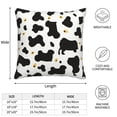 thumbnail image 2 of Multi-Size Linen Sofa Pillow Cover Invisible Zipper Open And Close Strong Use For Sofa Chair Garden Sofa Car Simple Cow Print Pattern1_4 20"X20", 2 of 8