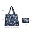 thumbnail image 2 of Wrapables Foldable Tote Nylon Reusable Grocery Bag (Set of 2), Sloths, 2 of 5
