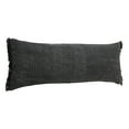 thumbnail image 3 of Ox Bay Nellie 14" x 36" Jet Black Fringed Cotton Adult Decorative Lumbar Throw Pillow Cover, 3 of 11