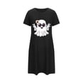 thumbnail image 5 of WJHWSX Womens Nightgown,Nightgowns for Women,Breathable,Slip-On,Printed,Black,L(US:8), 5 of 5
