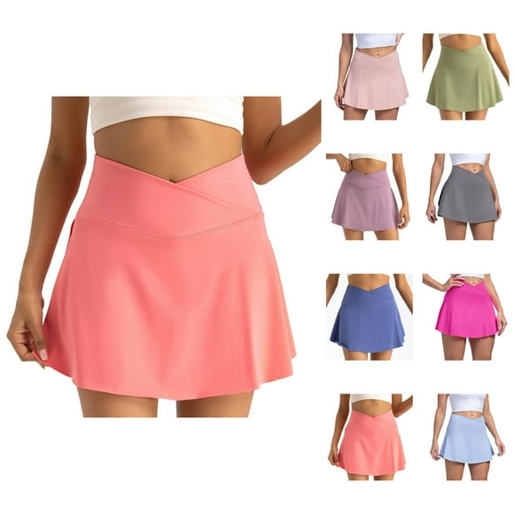 Womens Skorts High Waisted Athletic Golf Tennis Skirts with Inner Shorts and Pockets Skorts for Woman