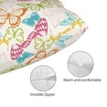 thumbnail image 3 of Fuzoiu Retro Colorful Butterfly Print Pillow Case with Hidden Zipper,Pillow Covers,Soft and Comfortable Pillowcase-20"x30", 3 of 6