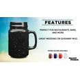 thumbnail image 2 of 10 Savannah Speckle Ceramic Mason Jars Set, 16 oz.- Stoneware, C-handle, Durable - Black, 2 of 5