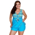 thumbnail image 1 of MesaSe Summer Women Swimsuit Two-piece Contrast Color Lace Split Flat-raw Swimming Trunks, 1 of 6