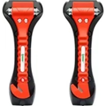 Set Of 2 Car Safety Hammers With Seatbelt Cutter And Glass Breaker