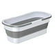 thumbnail image 5 of Cubo de agua plegable para fregona con 4 ruedas, cesta práctica expandida de 56cm x 20cm para Blanco Gris Cola cubo plegable, 5 of 8
