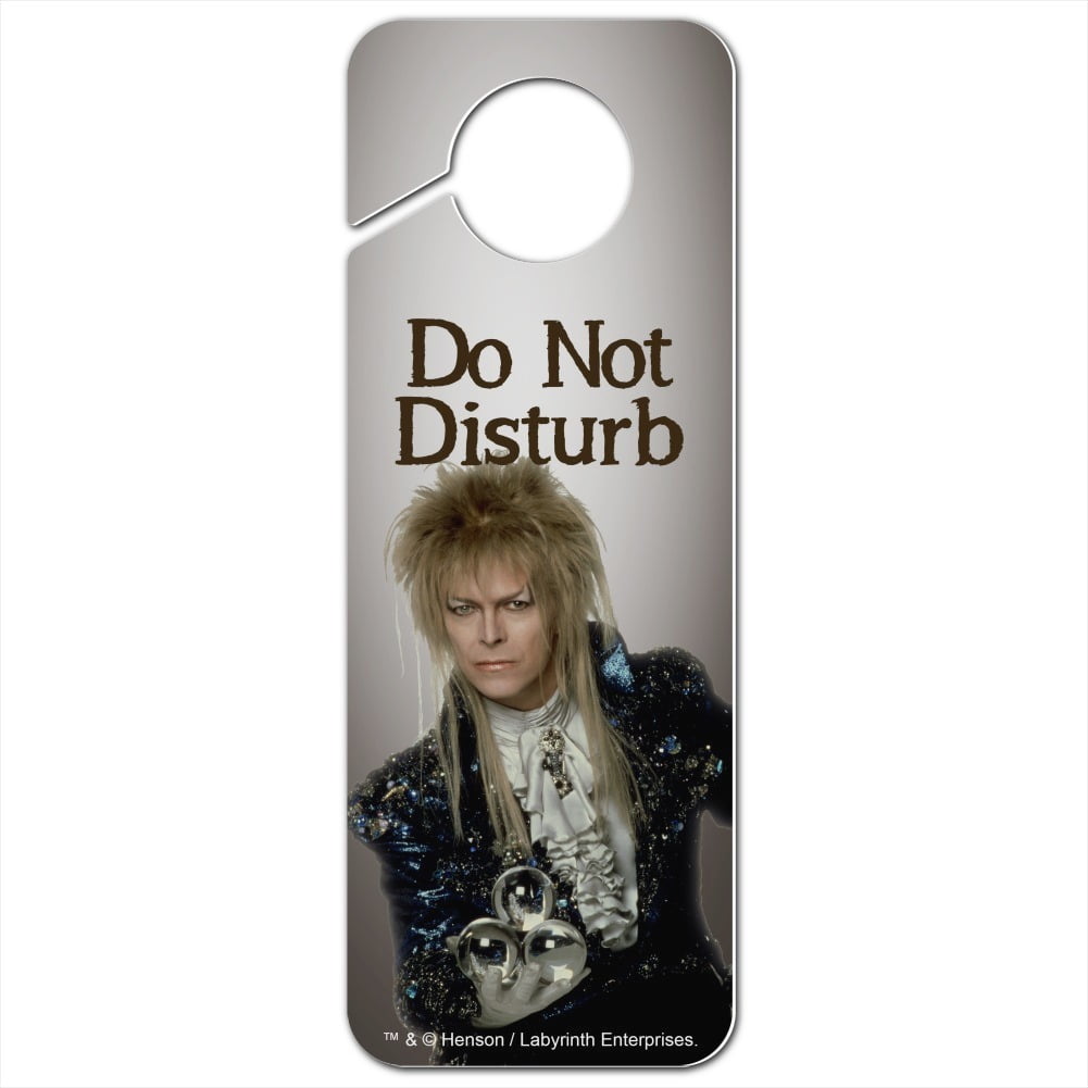 David Bowie As Jareth From The Labyrinth Plastic Door Knob Hanger Sign 