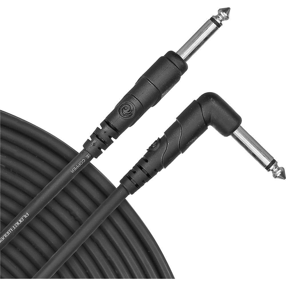 D'Addario Classic Series Instrument Cable, Right Angle Plug, 20 feet
