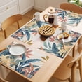 thumbnail image 5 of Tropical Leaves Placemats Set of 12 Colorful Summer Watercolor Botanical Place Mats Indoor Wipeable Table Mats Washable Cloth Dining Table Placemats for Kitchen Holiday Party Home Decor 13x19 Inch, 5 of 9