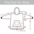 thumbnail image 6 of Kids Oversized Blanket Sweatshirt,Sherpa Hoodie,Super Soft Warm Comfortable Giant Pullover with Large Front Pocket for Boys Girls, 6 of 7