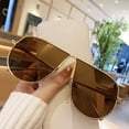 thumbnail image 2 of New European and American style large-frame metal unique versatile aviator sunglasses with a high-end fashion feel, street style glasses, fashionable and versatile, 2 of 9