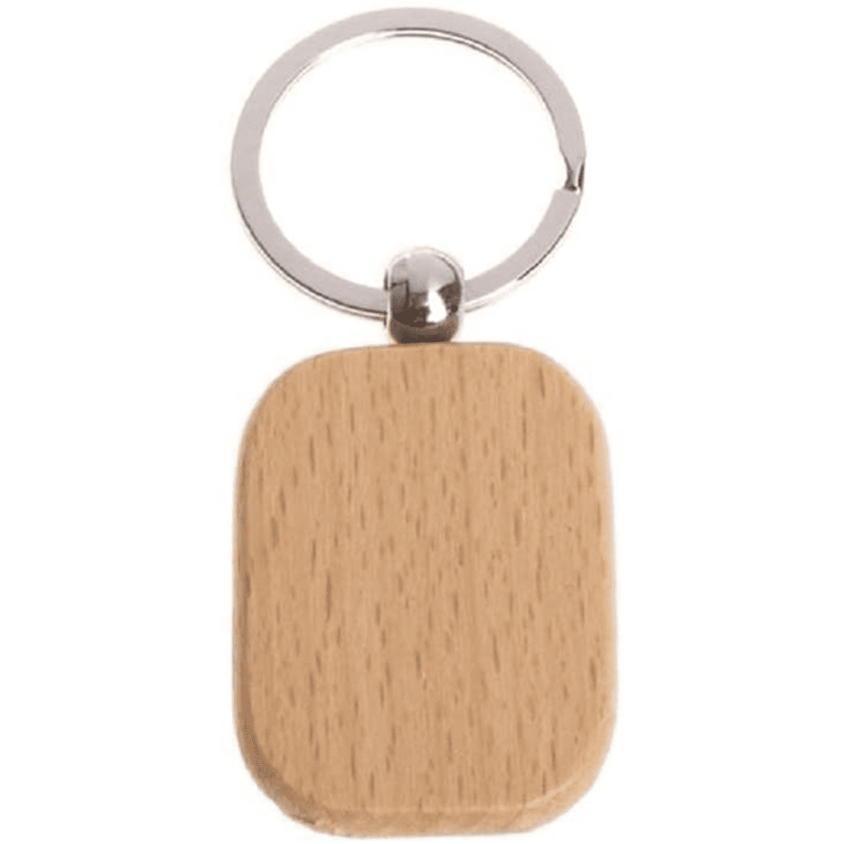 120Pcs Blank Wooden Wooden Keychain DIY Wooden Keychain Key Tag Anti-Lost Wood Accessories Gift