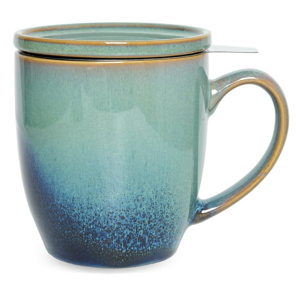 Ceramic Tea Cup with Infuser and Lid