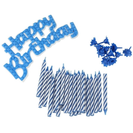 Chef Craft Classic Happy Birthday Candle, 25 Piece Set, Color May Vary