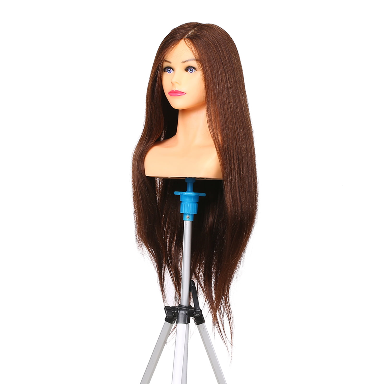 MIXFEER 70% Human Hair Mannequin Head For Braiding Manikin Head For  Hairdresser Professional Cosmetology Dummy Head 