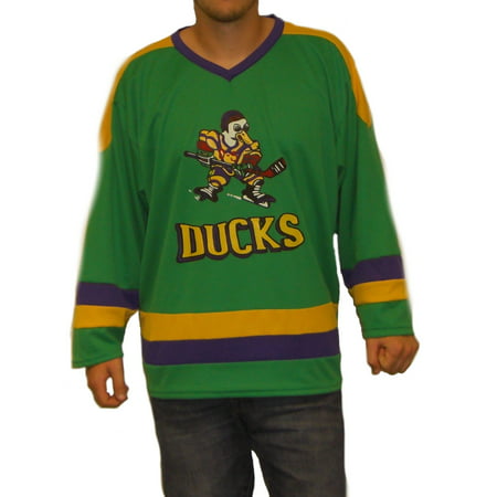 Mighty Ducks Logo Hockey Jersey Movie Player 90s Costume Uniform Sweater