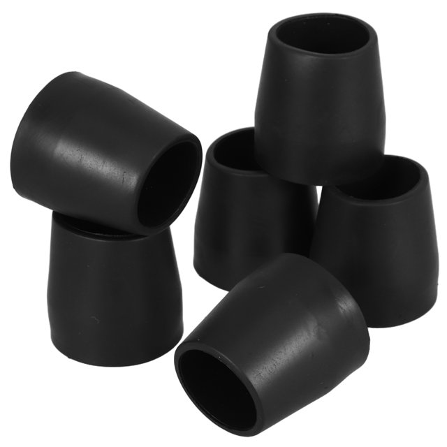 6 puntas de goma antideslizantes resistentes para bastones y muletas. Extremos de repuesto para bastones de senderismo y muletas. Almohadillas reutilizables para los pies del bastón.