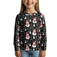 thumbnail image 4 of Garronmavis Snowman Girls Long Sleeve T-Shirts Size 15-16 Soft Cane Candy Casual Crewneck Loose Fit Tee Tops Warm Long Sleeve Crewneck T-Shirts Tee Tops Fashion for Daily Life, 4 of 7
