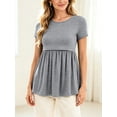 thumbnail image 3 of Women's Maternity Clothes Short Sleeve Nursing Tops Breastfeeding Shirts 3-Pack, 3 of 7