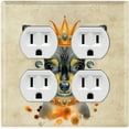 thumbnail image 1 of Metal Light Switch Plate Cover Cute Chihuahua Queen Crown Outfit Beige DOG019, 1 of 13