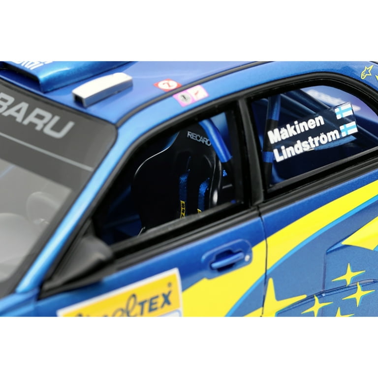 Diecast 2002 Subaru Impreza WRC #10 Blue with Yellow