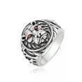 thumbnail image 2 of QQTDFG Mens Animal Rings Stainless Steel Dragon Tiger Wolf Wild Boar Punk Biker Hip Hop-Silver Lion F-7, 2 of 3