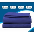 thumbnail image 5 of 1200 Thread Count 100% Egyptian Cotton Sleeper Sofa Bed Sheet Set Solid Queen XL Size (60"x 80"x 10" ) with 4 -PCS Fitted Straps Color Royal Blue, 5 of 6