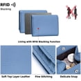 thumbnail image 5 of MMYGU Small Wallet for Women Genuine Leather RFID Blocking Card Holder Minimalist Tri-fold Cash Wallet with Snap Coin Pouch, 5 of 7