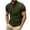 Olive Green, variant on WREESH Men's Fashion Henley Shirts Solid Color Spring Summer Casual Stand Collar Button Short Sleeve Turndown Pullover T-Shirt Sports Tops Workout Tops White