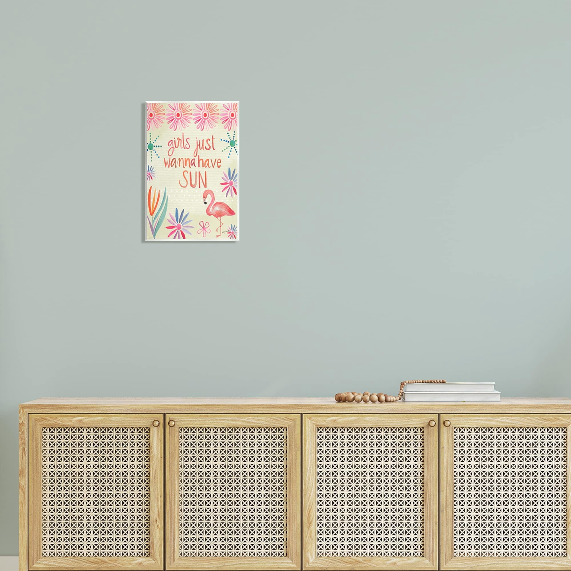 Stupell Industries Girls Wanna Have Sun Tropical Summer Floral Pattern Graphic Art Unframed Art Print Wall Art, Design by Katie Doucette
