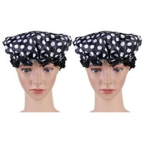 HEMOTON  2 Pcs Bathroom Accessories Caps Large Waterproof Shower Bonnet Hat Miss