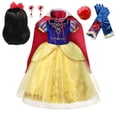 thumbnail image 4 of Disney-vestido de princesa con encanto para niñas, traje de Cosplay de Cenicienta, Bella, Aurora, Blancanieves, vestido de baile de malla, disfraz de Carnaval y cumpleaños, 4 of 5