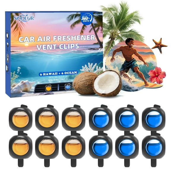 Car Air Freshener Vent Clips Ocean and Hawaii Scent