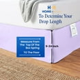thumbnail image 6 of HNB Store Pleated Bed Skirt Easy Fit 18" inch Drop | Microfiber Made | Olympic Queen | Lilac, 6 of 8