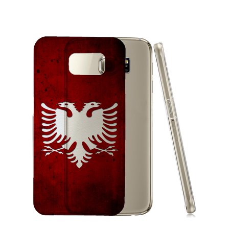 KuzmarK™ Samsung Galaxy S6 Edge Clear Cover Case - Albanian Flag