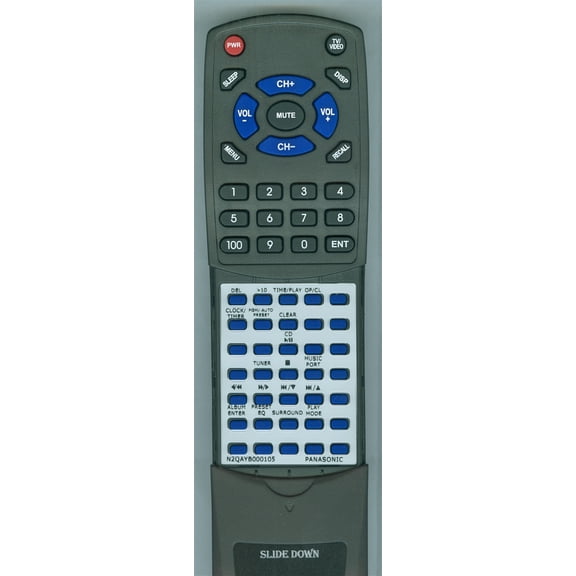 Replacement Remote for PANASONIC N2QAYB000105, SAEN35, SCEN35P