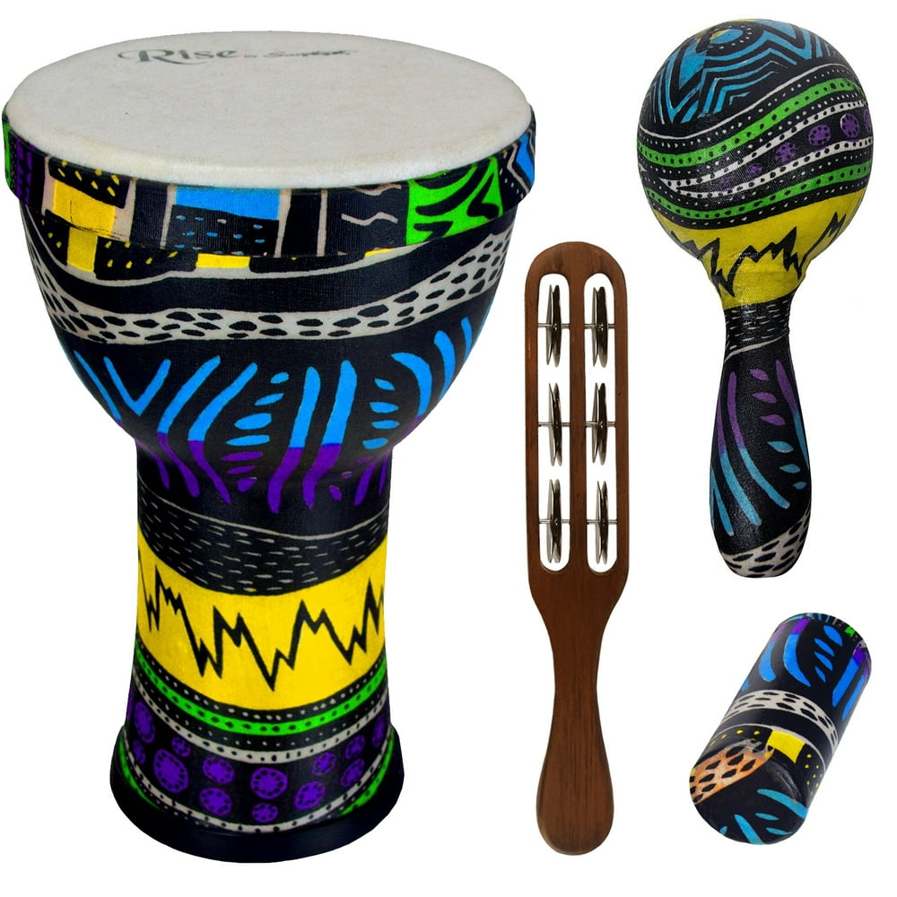 Rise by Sawtooth Jamaican Me Crazy Kids Music Percussion Set Includes