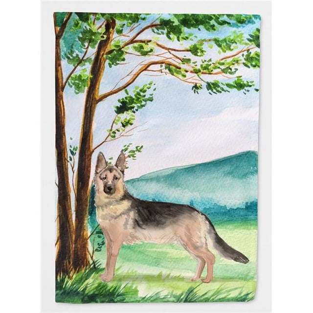 Carolines Treasures CK2012CHF Under the Tree German Shepherd Flag Canvas House Size